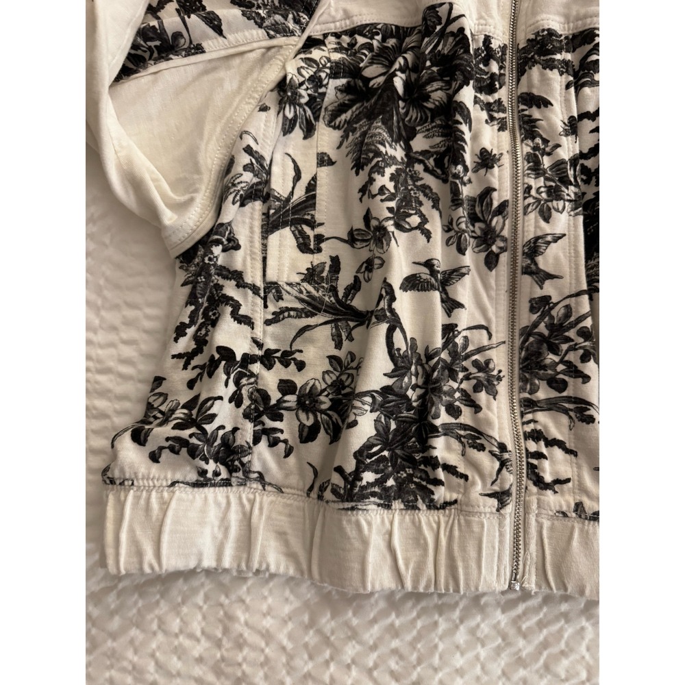 Daily‎ Practice Anthropologie Floral Print Bomber Jacket Cropped Women's XL - Picture 13 of 15